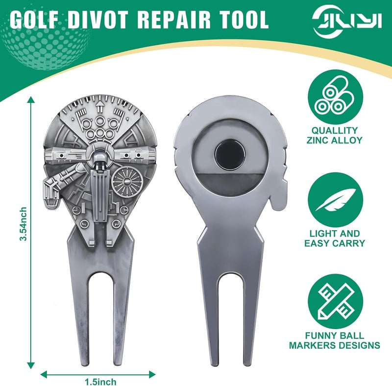JIUYIBC Golf Divot Tool with Golf Ball Marker Set, Funny Golf Accessories, Golf Gifts for Men, Gift Wrapping. - Image 3